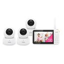 VTech Video Baby Monitor with 3 Cameras, 5" LCD Screen, Up to 17Hrs Video & 31Hrs Audio Battery Life, Night Vision, 1000ft Range, Pan-Tilt-Zoom, Lullabies, Soothing Sounds, Temperature Sensor, VM924-3 by TinyTreasures Baby Boutique