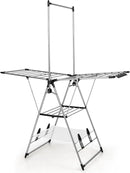 Giantex Clothes Drying Rack, Foldable Laundry Drying Rack with with 6-Level Adjustable Height, High Hanger Design, Side Clips, Space Saving Collapsible Laundry Drying Rack by CozyNest Decor