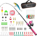 Kids Fishing Pole Kit, 59'' Telescopic Rod and Reel Beginner Combo with Spincast Reel,Tackle Box, Carrier Bag,Fishing Gear for Boys,Girls, Toddler,Youth by TinyTreasures Baby Boutique