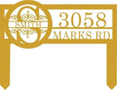 Personalized Metal Yard Address Sign with Last Name and Monogram, House Number Sign for Lawn and Patio by CozyNest Decor