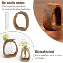Modern Wooden Glass Test Tube Vase - Desk Plant Decor, Suitable for Home and Office Use by GreenHaven Gardens
