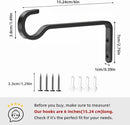 6 Inch 2 Pack Heavy Duty Outdoor Plant Hangers for Hanging Baskets, Iron Hanging Plant Brackets for Hanging Plants Outside, Metal Plant Hooks Plant Wall Hooks for Hanging Lantern, Bird Feeder by GreenHaven Gardens