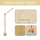Crib Mobile Arm with Music Box,32.5 Inch Crib Mobile Stand,Wooden Mobile Arm for Crib (2 Modes,360°Adjustable,100% Beech Wood) Baby Crib Mobile for Boy and Girl by TinyTreasures Baby Boutique