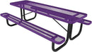 Coated Outdoor Furniture Heavy-Duty Portable Outdoor Picnic Table, Thermoplastic Coated Expanded Metal Commercial-Grade Patio Dining Furniture Made in America (8ft Rectangular, Purple) by GreenHaven Gardens