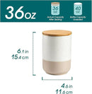 vancasso Sabine Coffee Storage Jar, 36 Oz Ceramic Kitchen Canister with Airtight Wood Lids, Coffee Container for Ground Coffee, Tea, Sugar, Nuts, Candy, Spices by CozyNest Decor