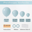 130pcs Pale Aqua Balloons Different Sizes 18" 12" 10" 5" Aqua Blue Latex Balloon Garland Arch Kit for Birthday Baby Shower Graduation Wedding Gender Reveal Anniversary Party Decorations by CozyNest Decor