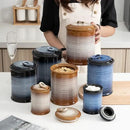 Nihow Ceramic Food Storage Jar: 22 FL OZ Container with Air Tight Ceramic Lid for Coffee/Salt/Peper/Tea/Sugar/Spice - Seal Damp-proof Canisters Sets for The Kitchen - Piece of 1 (Brown) by CozyNest Decor