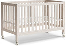 EvoNest Baby Crib, 11 in 1 Convertible Mini Crib with Wheels, 100% New Zealand Wood Growing Bed, 4 Adjustable Mattress Height,Washed Natural by TinyTreasures Baby Boutique