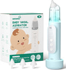 GROWNSY Nasal Aspirator for Baby, Upgraded 5 Suction Levels Baby Nose Sucker, IPX7 Waterproof Electric Nose Suction for Baby, Booger Sucker for Toddlers with Music & Light Functions (Blue) by TinyTreasures Baby Boutique