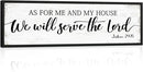 As for Me and My House We Will Serve the Lord Sign: Rustic Family Bedroom Signs Wall Decor Above Bed,Framed Country Wall Plaque Hanging Farmhouse Bible Verse Sign Christian Art Gifts 12" x 40" by CozyNest Decor