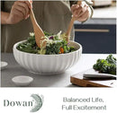 DOWAN 9.8'' Serving Bowls, 86 oz White Serving Platters, Large Ceramic Serving Dishes, Fruit Bowl, Set of 2, for Entertaining, Party, Kitchen, Dinner, Banquet, Housewarming Gift, Soft White by CozyNest Decor