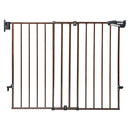 Babelio 26-43" No Bottom Bar Baby Gate for Babies, Elders and Pets, 2-in-1 Hardware Mount Dog Gate for The House, Stairs and Doorways, with Large Walk Thru Door, Black Wood Pattern by TinyTreasures Baby Boutique