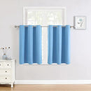 ChrisDowa Small Window Curtains for Kitchen and Bedroom - Grommet Short Thermal Insulated Room Darkening Curtains (2 Panels, Sky Blue, 42 x 36 Inch) by CozyNest Decor