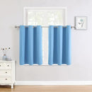 ChrisDowa Small Window Curtains for Kitchen and Bedroom - Grommet Short Thermal Insulated Room Darkening Curtains (2 Panels, Sky Blue, 52 x 36 Inch) by CozyNest Decor