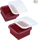 2-Cup Silicone Freezer Trays with Lids – Perfect for Meal Prep, Portion Control, and Easy Freezing-Meal Prep Container Molds for Soup,Leftovers (Cranberry, 2 Pack) by TinyTreasures Baby Boutique