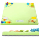 Baby Play Mat, 50''x50'' Playpen Mats with 4 Sensory Development Zones for Motor Skills, Unique Crawling Mats with Non-Slip Cushioned That Fits Nicely into Any Playroom, Green by TinyTreasures Baby Boutique