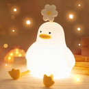 Cute Duck Night Light for Baby, Kids, Toddler, Ambient Nursery Nightlight, Soothing Lamp 3 Level Dimmable, Sleeping Accompanion for Bedroom Bedside, Rechargeable Battery, 30 Min Timer Off by TinyTreasures Baby Boutique