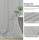 Easy-Going Blackout Curtains for Bedroom, Solid Thermal Insulated Grommet and Noise Reduction Window Drapes, Room Darkening Curtains for Living Room, 2 Panels(46x63 in, Greyish White) by CozyNest Decor