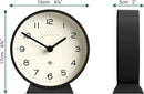 NEWGATE® M Mantel Echo Desk Clock | Modern Round Design | Black | Easy to Read Numbers | Contemporary Style for Desk, Table, Shelf or Bedside by CozyNest Decor