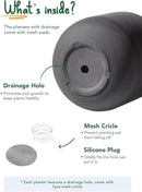 LE TAUCI 12 Inch Pots for Plants, Ceramic Large Planters for Indoor Plants, Indoor Plant Pots for Home Garden Patio Office, Big Planter Pots with Drainage Hole and Rubber Plug, Charcoal Gray by GreenHaven Gardens