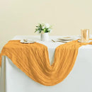 Sioloc Yellow Cheesecloth Table Runner Fall Autumn Decor for Home 10ft Table Cloth for Wedding Birthday Party Halloween Thanksgiving Decorations by CozyNest Decor