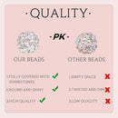 100 Pcs 10 Mixed Colors Rhinestone Beads for Jewelry Making, Sparkle Crystal Clay Christmas for Bracelet Baseball Necklace Earring Crafting and DIY, Shiny Round Shamballa Disco Ball Beads by TinyTreasures Baby Boutique
