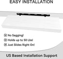 BGMG Wood Floating Shelves for Wall 30 inch Set of 2,White Floating Shelves,Solid Wood Wall Mount Shelves for Bathroom Living Room Bedroom Kitchen Farmhouse -30x 6.7 x1.25 inch by CozyNest Decor