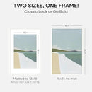 Homeforia White Picture Frame 16x24, High End Oak White 16x24 Frame with Mat 12x18 Photo, 16 x 24 Wooden Poster Frames Matted to 12 by 18, 24x16 Wood Hanging Frames, Tempered Glass, Wall Kit, Set of 1 by CozyNest Decor