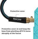 Fevone 25 ft Garden Hose, Heavy Duty Water Hose, Hybrid Polymer, Kink Resistance, Flexible, Durable, Solid Brass Fittings, 3/4" GHT, 5/8" ID, 600 PSI, by GreenHaven Gardens
