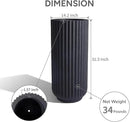 31.5 Inch Tall Roman Column Concrete Planter（14.2Dx31.5H，36 Pounds）,Durable All-Weather Use with Drainage Holes,Large Tall Round Planter for Outdoor Indoor Plants by CozyNest Decor
