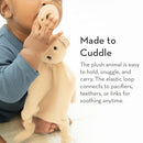 Pacifier Holder with Detachable Pacifier by Bella Tunno, Soft Animal Lovey Snuggle Toy Attaches to Teethers, Baby Gift for Newborn Boys and Girls, Babies 0+ Months, Dog by TinyTreasures Baby Boutique