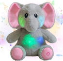 Cuteoy Glowing LED Light-up Elephant Nightlight Toys Musical Plush Stuffed Animal Singing Lullabies Birthday Christmas Plushies Gifts for Kids Boys Girls,10.5" by TinyTreasures Baby Boutique