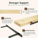 Habudda Floating Shelves for Wall, Solid Pine Wood Shelf for Bathroom Bedroom Kitchen, Rustic Room Decor, Wall Mounted, 30 Inches Long, Set of 2, Natural by CozyNest Decor