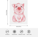 HGOD DESIGNS Lovely Pink Pig Watercolor Blanket, Super Soft Pig Throw Blanket 40"x50" Blanket for Bed Couch Chair Fall Winter Camping Living Room Office by CozyNest Decor