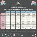 White Baby Monthly Milestone Blocks with Bag. Baby Age Blocks for Girl or Boy Baby Photo Props and Baby Shower. Month Baby Milestone Blocks with Grammatically Correct Month and Year by TinyTreasures Baby Boutique