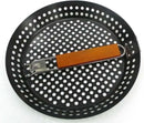 12" Non-Stick Grilling Skillet, Large Strainer with Removable Handle For Deep Frying Fried Food, Seafood & Vegetables, Grilling Basket for Indoor, Outdoor BBQ, Grill & Restaurants - Mr. Bar-B-Q 06750X by GreenHaven Gardens
