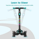 TONBUX Kids Scooter for Age 3-12, Toddler Scooter with 4 Adjustable Heights, Light Up 3-Wheels Scooter, Shock Absorption Design, Lean to Steer, Balance Training Scooter for Kids by TinyTreasures Baby Boutique
