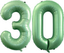 GOER Number 30 Balloons for 30th Birthday Party Decorations,42 Inch Jumbo Foil Helium Balloons for 30th Anniversary (Sage Green) by TinyTreasures Baby Boutique