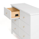 Graco Sasha 6 Drawer Dresser (White) – GREENGUARD Gold Certified, Wood Storage for Nursery or Kids’ Room, Safe Interlocking Drawer System & Easy Assembly with Pre-Installed Tracks by TinyTreasures Baby Boutique