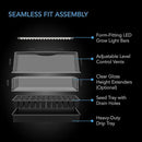 AC Infinity Heavy Duty 3mm Thick Humidity Dome with Height Extension, Germination Kit with LED Grow Light Bars, Sturdy Drip Tray, 6x12 Cell Tray for Indoor Gardening, Seed Starting, Cloning Plants by GreenHaven Gardens