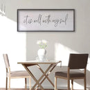 It Is Well With My Soul Wall Decor 32"x12" Bible Verse Christian Scripture Wood Framed Art Sign for Master Bedroom Living Room(Black) by CozyNest Decor