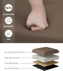 15 Inches Small Folding Storage Ottoman Cube, Storage Footrest, Foot Rest Stool, for Living Room, Bedroom, Dorm, Hallway, Entryway, Brown by CozyNest Decor