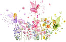 Set of 3 Sheets Size 40x12 Inch Spring Summer Window Cling Sticker Angels, Flowers, and Butterfly Window Stickers, Spring and Summer Decor, Wall, Window Glass Display Stickers (Fairy Theme) by CozyNest Decor