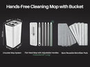 JOYMOOP Mop and Bucket Set with Wringer, Dust Mops for Floor Cleaning, Wall Cleaner with Long Handle,Wet and Dry Use - 8 Microfiber Mop Pads by CozyNest Decor