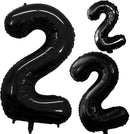 GOER Black Foil Balloons Number 2,Huge Number Balloons for 2nd Birthday Party Supplies Anniversary Decorations (3 pcs,42 inch,32 inch,16inch) by TinyTreasures Baby Boutique