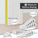 JQK Rubber Door Stopper Wedge, White 2 Pack Soft TPR Premium Door Stops for Bottom of Heavy Duty Door on Tile, Concrete, Carpet, Wooden Floor, DSB61-WH-P2 by TinyTreasures Baby Boutique