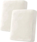 H.VERSAILTEX Velvet Stretch Couch Cushion Cover Plush Cushion Slipcover for Chair Loveseat Sofa Cushion Furniture Protector Seat Cushion Sofa Cover (2 Piece Medium Sofa Cushion Covers, Porcelain) by CozyNest Decor