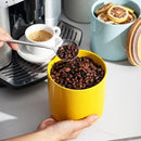 Sweejar Kitchen Canisters Ceramic Food Storage Jar, Stackable Containers with Airtight Seal Wooden Lid for Serving Coffee Bean, Flour, Tea, Spice and More - 39 Fl Oz (Yellow) by CozyNest Decor