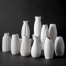 Small White Ceramic Vase Set of 10 - Mini Bud Vases for Flowers and Pampas Grass, Boho Centerpieces for Home and Party Decor, White Vases Home Decor, Ceramic Vase Set for Weddings by GreenHaven Gardens