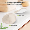 Organic Nursing Pads - 8 Washable Viscose Derived from Bamboo Breastfeeding Pads, Wash Bag, Reusable Breast Pads for Breastfeeding, Nipple Pads for Breastfeeding Essentials(Neutrals, L 4.8") by TinyTreasures Baby Boutique